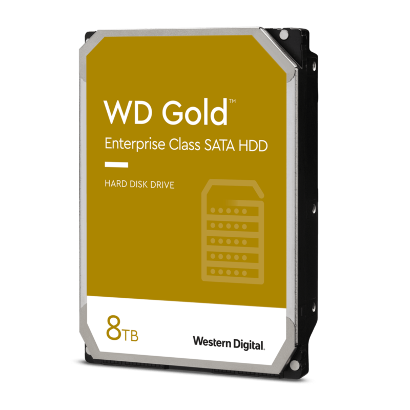 WESTERN DIGITAL HDD 8TB 3.5"/256MB SATA CACHE GOLD WD8004FRYZ
