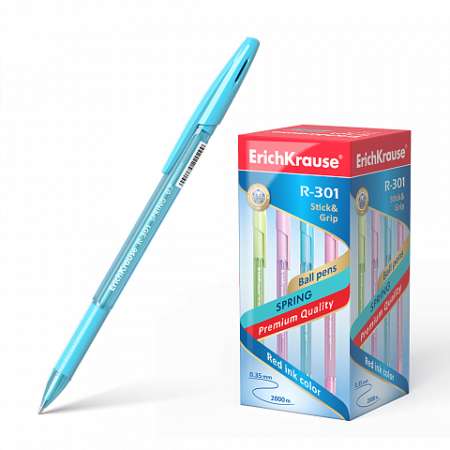 ERICHKRAUSE BALLPOINT PEN R-301 SPRING STICK&GRIP 0.7 BLUE 39532