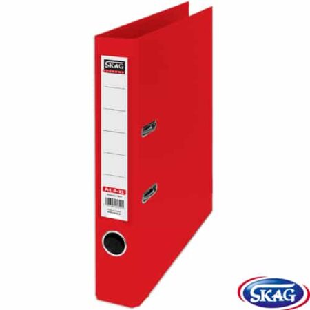 SKAG PREMIUM BOX FILE A4 PVC 4CM NARROW RED 4/32