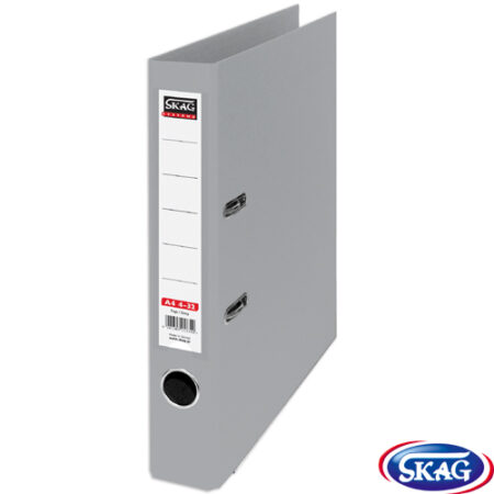 SKAG PREMIUM BOX FILE A4 PVC 4CM NARROW GREY 4/32
