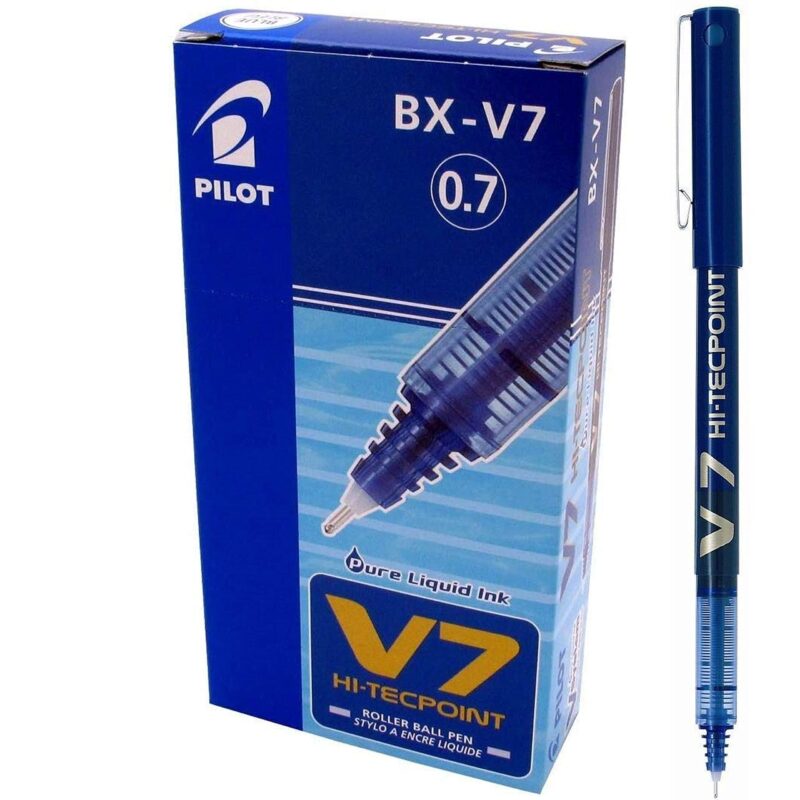 PILOT PEN V7 HI-TECPOINT FINE 0.7MM BLUE BX-V7-L