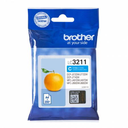 BROTHER INK CARTRIDGE LC3211 CYAN