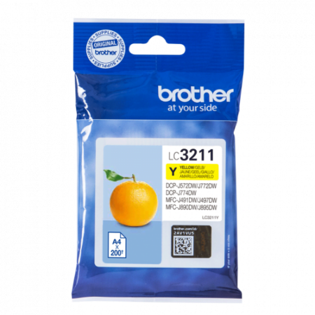BROTHER INK CARTRIDGE LC3211 YELLOW