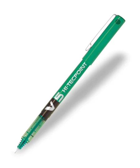PILOT PEN V5 HI-TECPOINT 0.5MM GREEN BX-V5