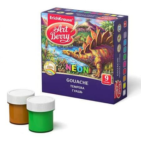 ERICHKRAUSE ARTBERRY GOUACHE NEON WITH UV PROTECTION 9 COLORS BY 20ML 41747