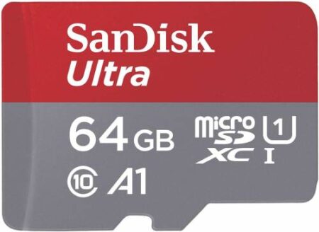 SANDISK Ultra microSDXC 64GB + SD Adapter  100MB/s A1 Class 10 UHS-I