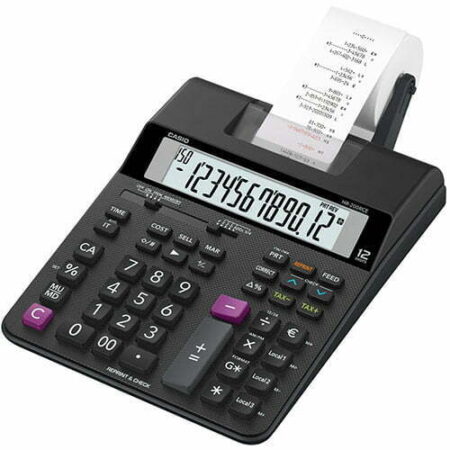 CASIO CALCULATOR HR-200 RCE PRINT.
