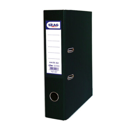 SKAG PREMIUM BOX FILE A4 PVC 8CM BLACK 8/32