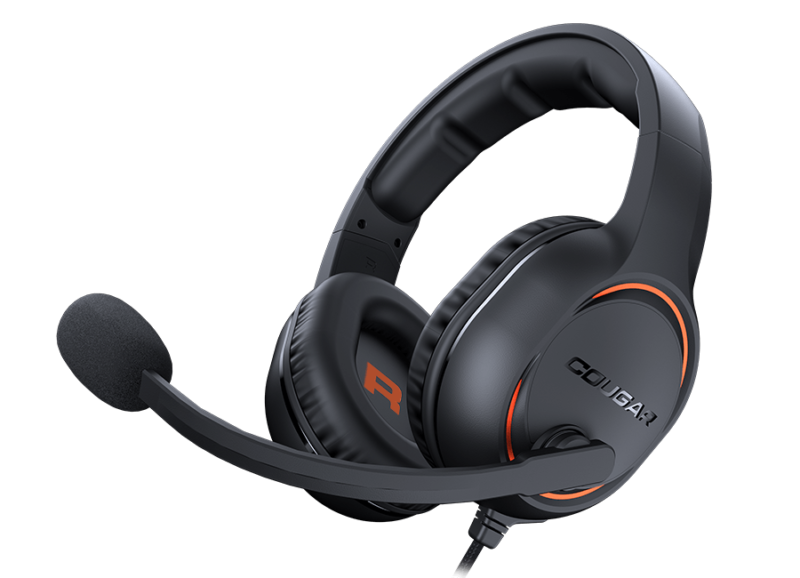COUGAR GAMING HEADSET, HEAD PHONES, MIC, BLACK HX330
