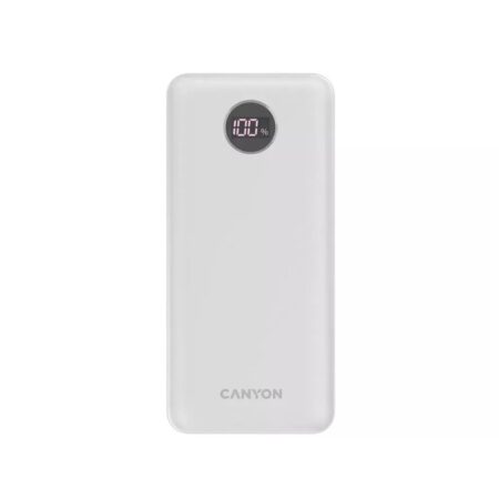 CANYON POWER BANK 20000MmAh USB+TYPE-C & LED DISPLAY CNE-CPB2002W