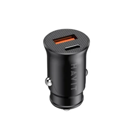 HAVIT CAR CHARGER 20W USB+USB-C Black CC2022