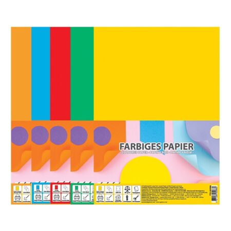 TTO 5 ASSORTED COLORS PAPER A4 80GR 405988 INTENSIVE 100SHEETS