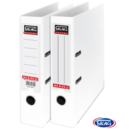 SKAG PREMIUM BOX FILE A4 PVC 8CM WHITE 8/32