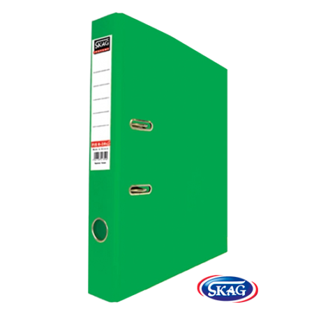 SKAG PREMIUM BOX FILE F/SC PVC 4CM  GREEN 4/34