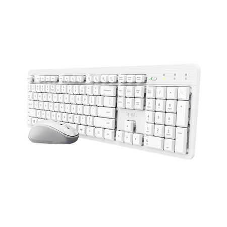 TRUST WIRELESS SILENT KEYBOARD & MOUSE ODY II UK WHITE 25469