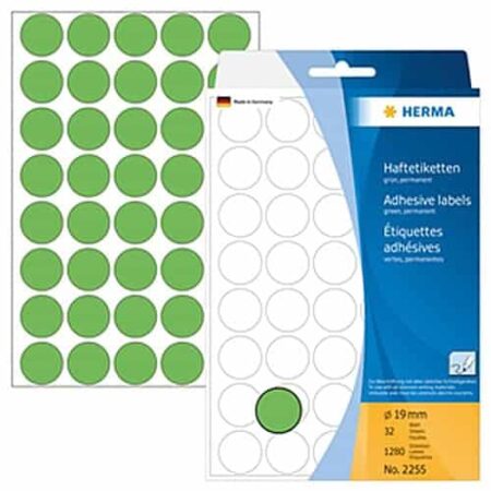 HERMA LABEL A5 19MM GREEN HER-2255