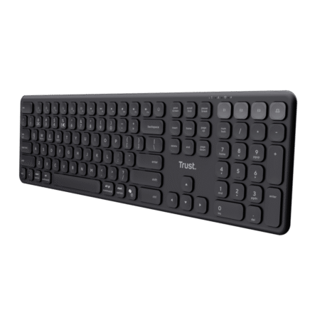TRUST MULTIDEVICE WIRELESS & BLUETOOTH KEYBOARD WITH SLIM KEYS US BLACK 25511
