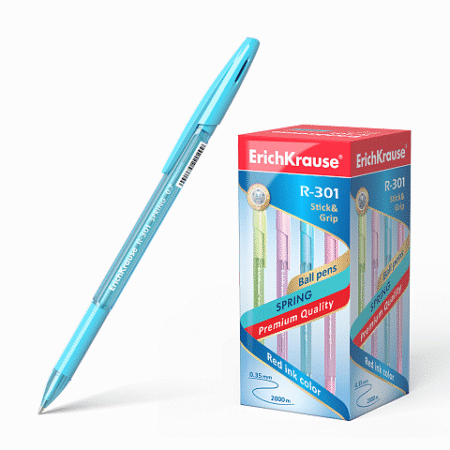 ERICHKRAUSE BALLPOINT PEN R-301 SPRING STICK&GRIP 0.7 BLUE 39532