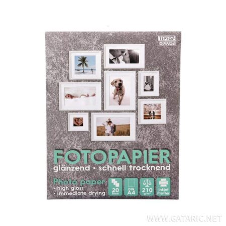 TTO A4 GLOSSY PHOTO PAPER 210GR 20 SHEETS 408458