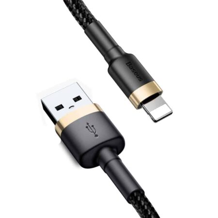 BASEUS DURABLE CHARGING CABLE USB TO LIGHTNING 3M BLACK-GOLD