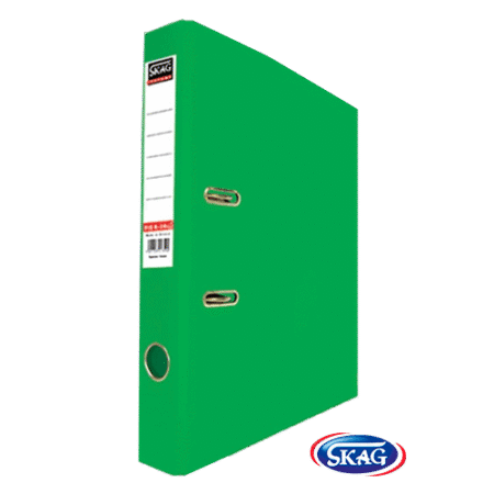 SKAG PREMIUM BOX FILE F/SC PVC 4CM GREEN 4/34