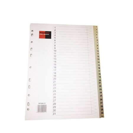 B/R PVC DIVIDER A4 1-31 BR00051