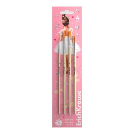 ERICHKRAUSE SYNTHETIC BRUSHES FOR WATERCOLOR AND GOUACHE POINTS (4PCS) 61812