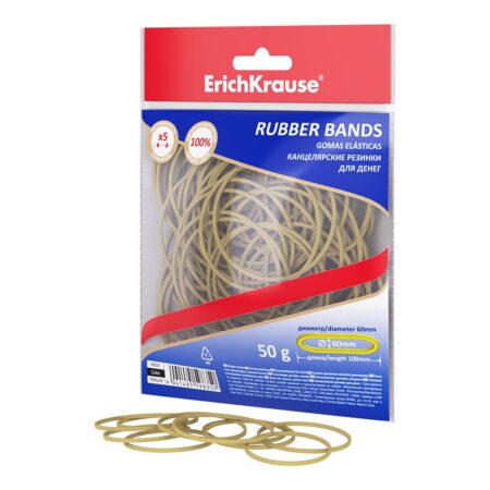 ERICHKRAUSE RUBBER BANDS 60mm, 100% CREPE (BOX 50gr) 59835