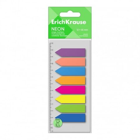ERICHKRAUSE INDEX ARROWS 'NEON' 12x45 mm (200 sheets/8 colors) 61559