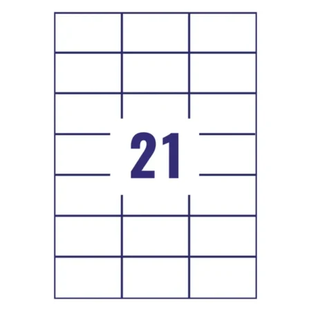 TTO WHITE ECONOMY LABELS 70X42.3MM 070042