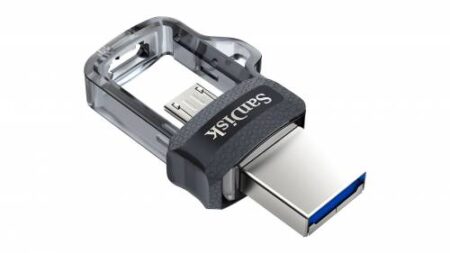 SANDISK Ultra Dual Drive m3.0 64GB USB&MICRO FOR ANDROID Grey & Silver