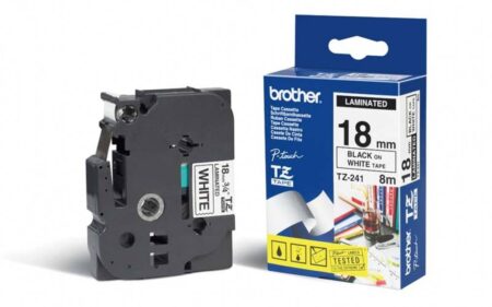 BROTHER TAPE 18MM B/W TZE-241