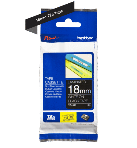 BROTHER TAPE 18MM W/B TZe-345