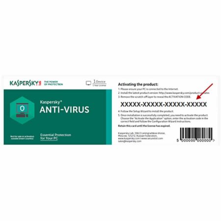 KASPERSKY STANDARD ANTIVIRUS 1 YEAR - 5 PCS SCRATCH CARD