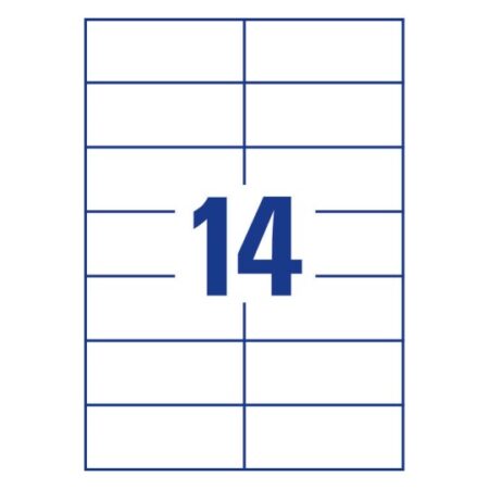 TTO WHITE ECONOMY LABELS 105X42.3MM 105042