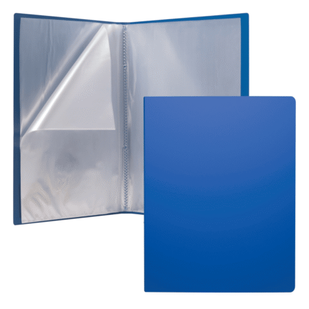 ERICHKRAUSE DISPLAY BOOK + SPINE POCKET CLASSIC 10 POCKETS A4 BLUE 46038