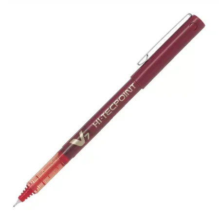 PILOT PEN V7 HI-TECPOINT FINE 0.7MM RED BX-V7-R
