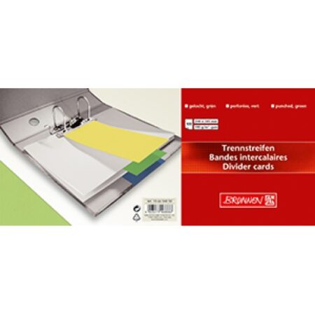 Divider Cards 10.5x24cm green 100 dividers 180 gsm