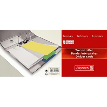 Divider Cards 10.5x24cm grey 100 dividers 180 gsm