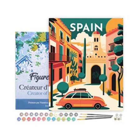 Paint by numbers Figured'Art Travel Poster Seville 40x50cm Already Framed