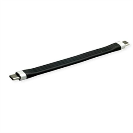 ROLINE USB3.2 Gen2 Cable, PD (Power Delivery), 20V3A, with E-mark, C - C, M/M, black, 11cm
