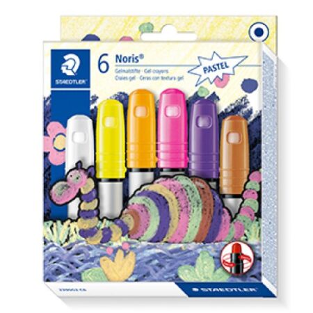 Noris Club gel crayons effect colours pastel box 6 pcs.
